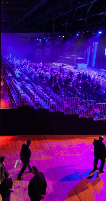 Tribune at the ECC Berlin